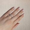 2.04 Carats Round Brilliant-cut U-Prong Band in Platinum (G / VS) - Image 5
