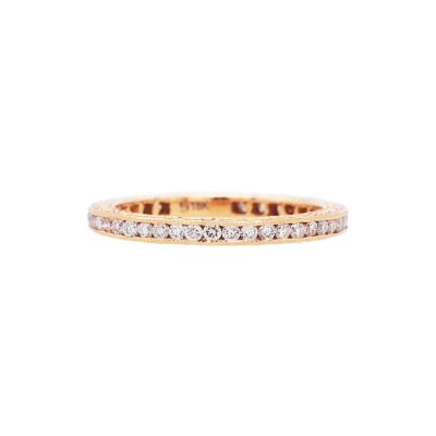 The Channel 0.50 Carat Bezel-Set Diamond Band in Rose Gold