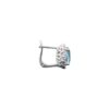 2.70 Carats Aquamarine with 0.98 Carats Halo Stud in White Gold (G / VS) - Image 3