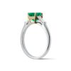 Three Stone Collection-Emerald and Diamond Ring - Image 3