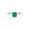 Three Stone Collection-Emerald and Diamond Ring - Image 2