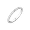 Brilliant cut French set Diamond Wedding Ring in White Gold - Image 6