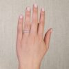 0.89 Carats PavÃ©-set Wedding Band in Platinum (F-G / SI) - Image 6