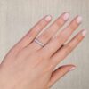 0.89 Carats PavÃ©-set Wedding Band in Platinum (F-G / SI) - Image 5