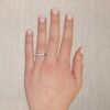 0.50 Prong-set Wedding Ring in White Gold (G / SI) - Image 6
