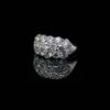 3 Row Round Brilliant Cut Diamond Wedding Ring in Platinum - Image 4