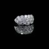 3 Row Round Brilliant Cut Diamond Wedding Ring in Platinum - Image 3