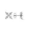 1.05 Carats Diamond 'X' Stud Earrings in White Gold - Image 3