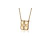 Barcelona Pendant Necklace with 0.04 Carat Diamonds in Yellow Gold - Image 3