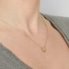 Barcelona Pendant Necklace with 0.04 Carat Diamonds in Yellow Gold - Image 5