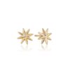 Brilliant Star Wall Stud Earring in Yellow Gold - Image 2
