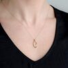 Juniper Vertical Pendant Necklace with Diamonds in Yellow Gold - Image 5