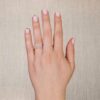 0.76 Carats Single Shared-prong Band in White Gold (G / VS) - Image 5