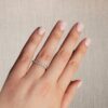 0.76 Carats Single Shared-prong Band in White Gold (G / VS) - Image 4