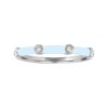 "The Ava" Sky Diamond and Enamel Ring in White Gold - Image 2