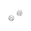 1.05 Carat Round Brilliant cut Diamond Bezel set Stud Earrings in White Gold - Image 2