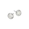1.05 Carat Round Brilliant cut Diamond Bezel set Stud Earrings in White Gold - Image 4