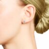 1.05 Carat Round Brilliant cut Diamond Bezel set Stud Earrings in White Gold - Image 3
