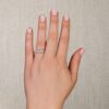 0.50 Carats Round Brilliant-cut U-Prong Wedding Band in Platinum (H / SI2) - Image 5