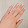 0.50 Carats Round Brilliant-cut U-Prong Wedding Band in Platinum (H / SI2) - Image 6