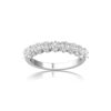 Shared prong Round Brilliant cut Wedding Ring in White Gold - Image 6