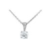 0.33 Carat Round Brilliant-Cut Diamond Solitaire Pendant in White Gold - Image 3