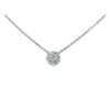 0.25 Carat Round Brilliant Cut Diamond Halo Set Pendant in White Gold - Image 3