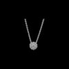 0.25 Carat Round Brilliant Cut Diamond Halo Set Pendant in White Gold - Image 5