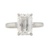 Solitaire Collection - Emerald-cut Diamond Engagement Ring in Platinum - Image 2