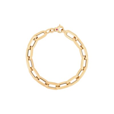 Oro Classic Paperclip Bracelet in Yellow Gold