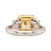 Three-Stone Collection - Radiant-cut Fancy Deep Yellow Diamond with Trapezoid Side Stones in Platinum - Image 5