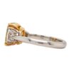 Three-Stone Collection - Radiant-cut Fancy Deep Yellow Diamond with Trapezoid Side Stones in Platinum - Image 6