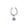 2.51 Carat Sapphire & 0.48 Carat Diamond Drop Halo Earrings in White Gold - Image 5