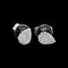 0.06 Carat Pear-shape Diamond Cluster Stud Earrings in White Gold - Image 4