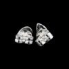 0.06 Carat Pear-shape Diamond Cluster Stud Earrings in White Gold - Image 5