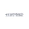Round Brilliant and Emerald Cut Diamond Wedding Band in Platinum - Image 2