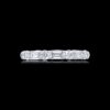 Round Brilliant and Emerald Cut Diamond Wedding Band in Platinum - Image 3