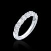 Round Brilliant and Emerald Cut Diamond Wedding Band in Platinum - Image 5