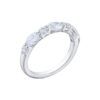 Round Brilliant and Marquise Cut Diamond Wedding Band in Platinum - Image 4