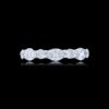 Round Brilliant and Marquise Cut Diamond Wedding Band in Platinum - Image 3