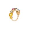 Rainbow Mixed Sapphire and Diamond Ring in Yellow Gold - Image 4
