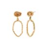 Tulum Orange Sapphire Dangle Earring in Yellow Gold - Image 3