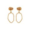 Tulum Orange Sapphire Dangle Earring in Yellow Gold - Image 2