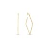 Perfect Diamond 1.85 Carats Square Large Hoop Earrings in Yellow Gold - Image 2