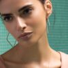 Perfect Diamond 1.85 Carats Square Large Hoop Earrings in Yellow Gold - Image 4