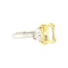 5.01 Carat Radiant cut Fancy Yellow Diamond and 0.95 Carat Half Moon in Platinum (VS2) - Image 5