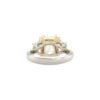 5.01 Carat Radiant cut Fancy Yellow Diamond and 0.95 Carat Half Moon in Platinum (VS2) - Image 4