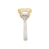 5.01 Carat Radiant cut Fancy Yellow Diamond and 0.95 Carat Half Moon in Platinum (VS2) - Image 6