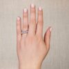 Diamond U Prong Band Wedding Ring in Platinum - Image 6