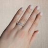 Diamond U Prong Band Wedding Ring in Platinum - Image 5